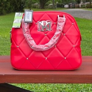 Badgley Mischka Quilted Dome Studded Bag